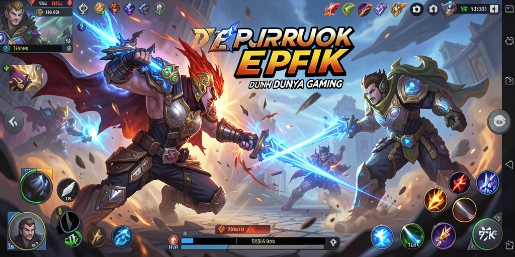 Tampilan seru gameplay pertarungan di 73K dengan karakter menarik.