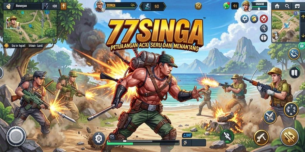 Gameplay aksi seru dalam 77SINGA dengan grafis menawan.