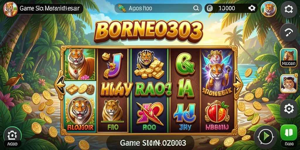 Tampilan gameplay menakjubkan dari game Slot BORNEO303.