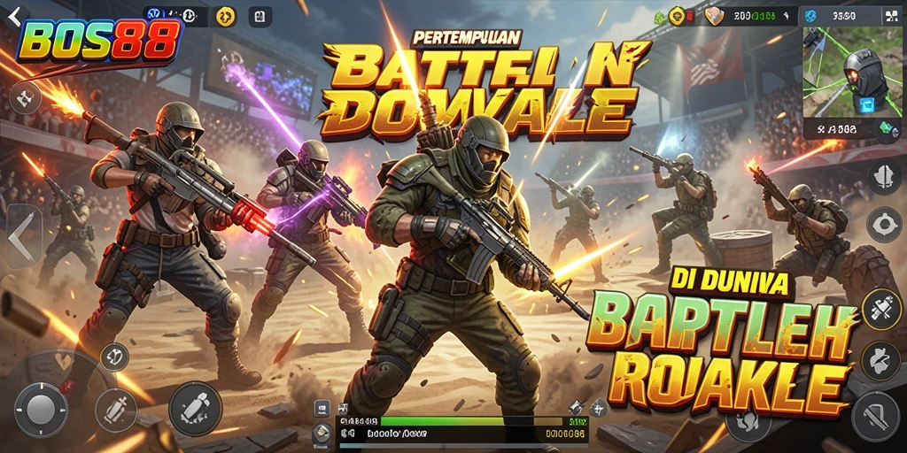 Tampilan gameplay seru saat bertempur di BOS88.