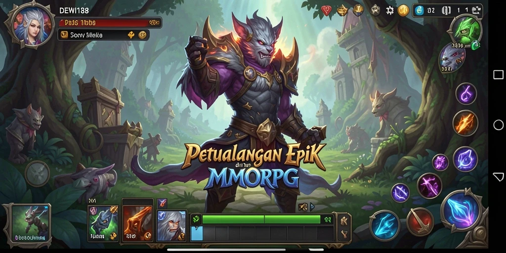 Tampilan gameplay DEWI188 yang menakjubkan dalam dunia MMORPG.