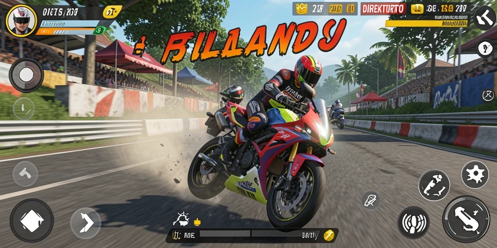 Screenshot utama menampilkan aksi balapan mendebarkan di DIREKTURTOTO.