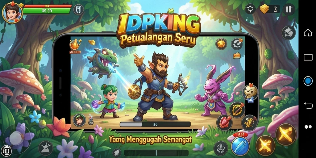 Tangkapan layar permainan IDPKING menampilkan aksi petualangan yang mendebarkan.