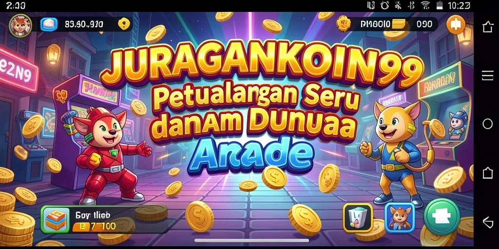 Tampilan gameplay seru JURAGANKOIN99 dengan warna-warna menarik.