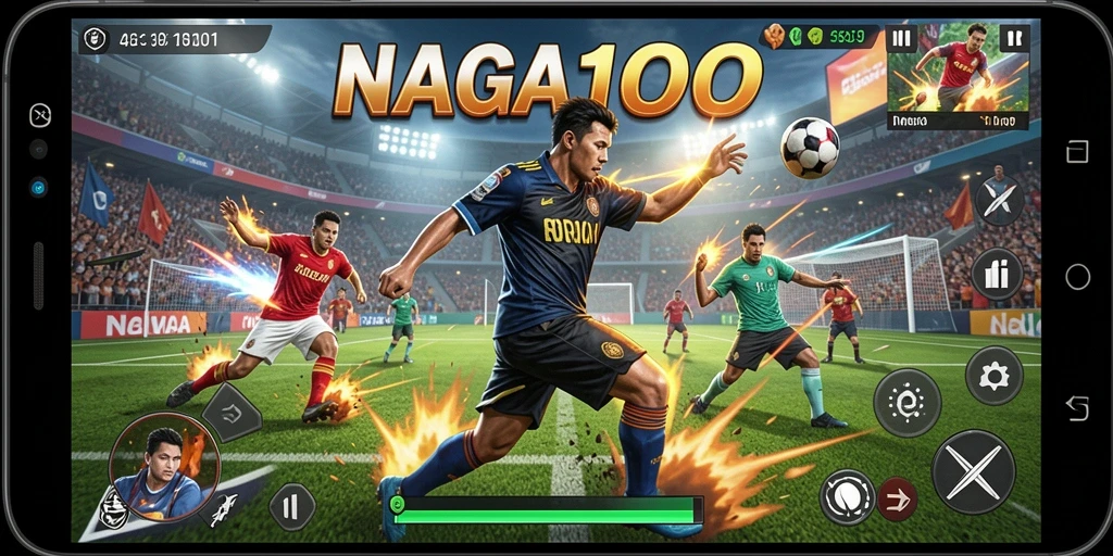 Tangkapan layar gameplay <strong>NAGA1001</strong> menunjukkan aksi olahraga yang mendebarkan.