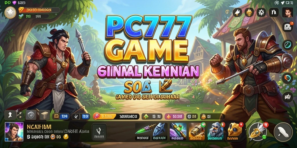 Screenshot gameplay PC777 yang menunjukkan keseruan bermain di level penuh warna.