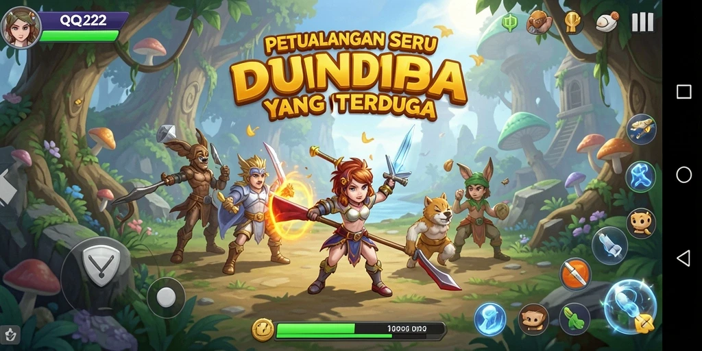 Tampilan gameplay seru dari QQ222 dalam petualangan yang penuh tantangan.