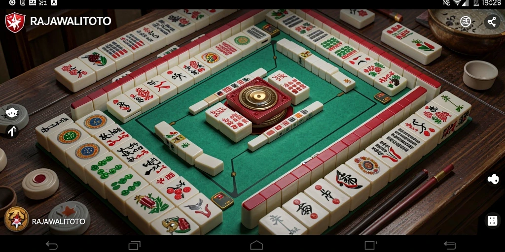 Tampilan gameplay menarik dari RAJAWALITOTO dengan grafis Mahjong.