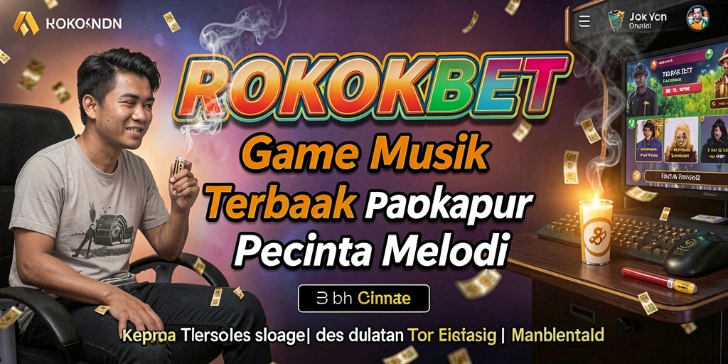 Screenshot ROKOKBET menampilkan antarmuka permainan musik yang dinamis.