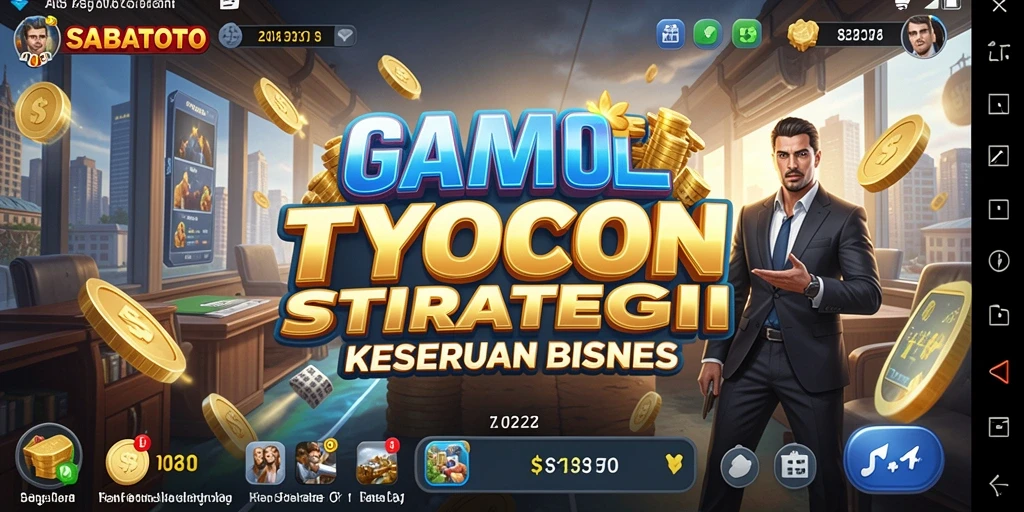 Screenshot utama SABATOTO menampilkan pengelolaan bisnis Tycoon yang seru.