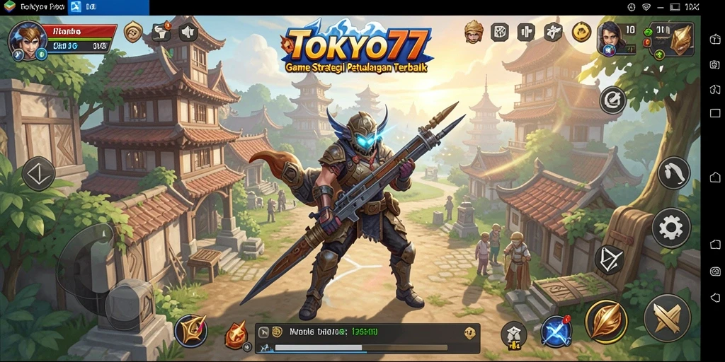 Tampilan menakjubkan dari gameplay TOKYO77 yang dinamis.