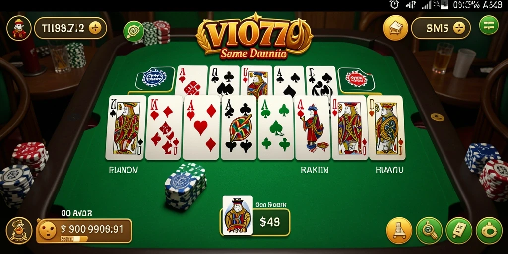 Tampilan menarik dari gameplay Domino di VIO77.