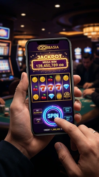 Menampilkan antarmuka aplikasi qq88asia yang ramah pengguna.